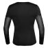 NEK - Camiseta negra manga larga cruzada para hombre - XL