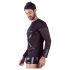 NEK - Camiseta negra manga larga cruzada para hombre - XL