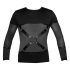 NEK - Camiseta negra manga larga cruzada para hombre - XL
