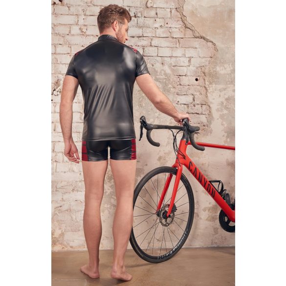 NEK - sudadera hombre cremallera detalle rojo - negro - XL