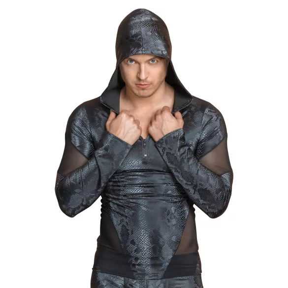 NEK - Sudadera con capucha estampado piel de serpiente (negro)