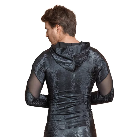 NEK - Sudadera con capucha estampado piel de serpiente (negro)