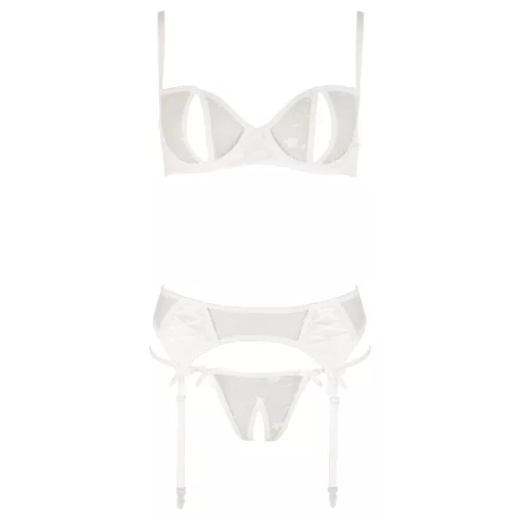 Abierta Fina - conjunto de sujetadores sensuales - encaje negro - 80B/M