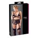 Cottelli Talla Grande - Conjunto de encaje (negro) - XXL
