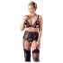 Cottelli Talla Grande - Conjunto de encaje (negro) - XXXXL