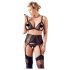 Cottelli Talla Grande - Conjunto de encaje (negro) - XXXXL