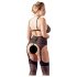 Cottelli Talla Grande - Conjunto de encaje (negro) - XXXXL