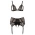 Cottelli Talla Grande - Conjunto de encaje (negro) - XXXXL