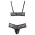Cottelli Plus Size - conjunto de sujetador de encaje (negro)