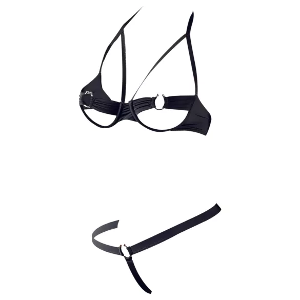 Cottelli - Conjunto de lencería con aros metálicos - negro