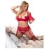 Conjunto de Lencería Ajustable Cottelli Plus Size (Rojo)