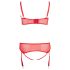 Conjunto de Lencería Ajustable Cottelli Plus Size (Rojo)