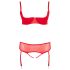 Conjunto de Lencería Ajustable Cottelli Plus Size (Rojo)