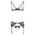 Encanto de encaje brillante - set de sujetador (negro) - L