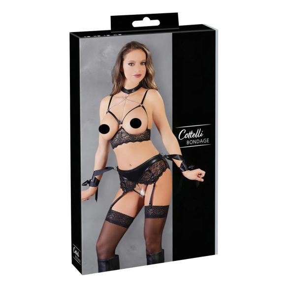 Cottelli Bondage - conjunto lencería encaje (5 piezas)