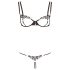 Cottelli - set de sujetador bordado brillante (negro)