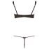 Cottelli - set de sujetador bordado brillante (negro) - M