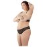 Cottelli Plus Size - set de sujetador con perlas (negro)