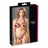 Cottelli - Set de sostén abierto con aros metálicos (rojo) - M/L