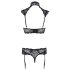 Cottelli - conjunto de encaje con cuello (negro)
