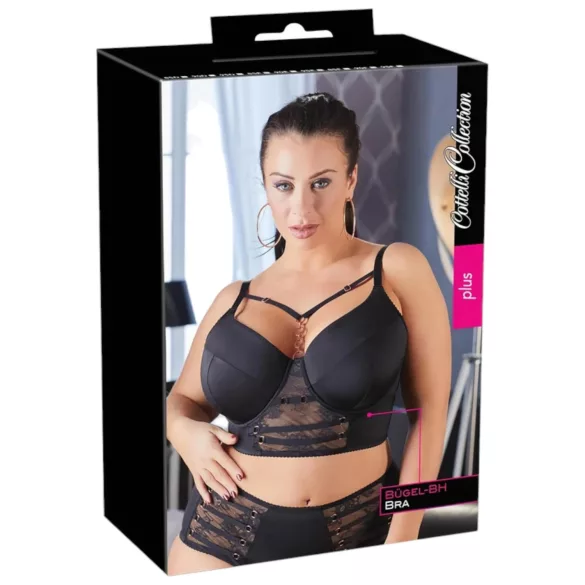 Cottelli Tallas Grandes - sujetador con encajes y tirantes (negro) - 85E