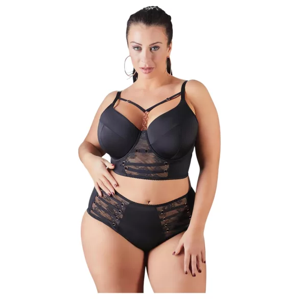 Cottelli Tallas Grandes - sujetador con encajes y tirantes (negro) - 85E