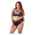 Conjunto Plus Size Cottelli - Sujetador y Braguita Cruzados (Negro)