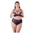 Conjunto Plus Size Cottelli - Sujetador y Braguita Cruzados (Negro)