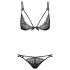 Obsessive Intensa - Conjunto de sujetador de doble tirante (negro)