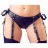 Cottelli Bondage - conjunto brilloso con brazaletes (negro) - XL
