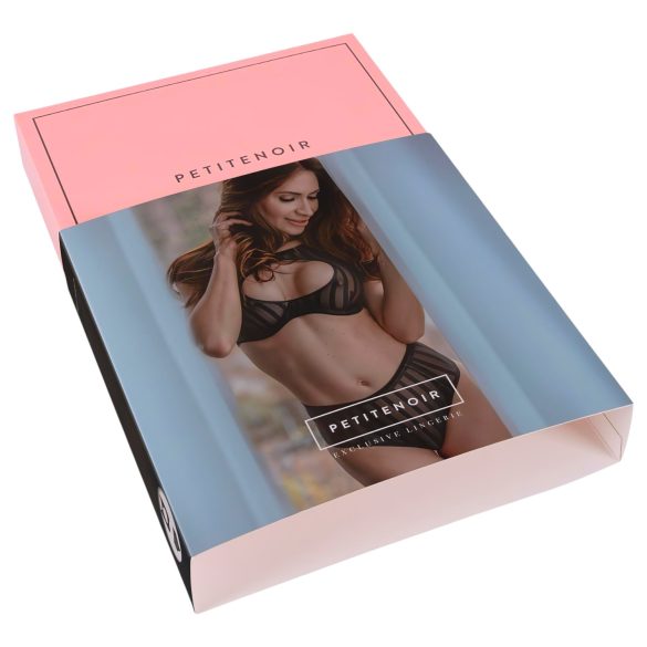 Petite Noir Exclusivo - conjunto de sujetador a rayas (negro)