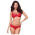 Set lencero en encaje rojo - Obsessive - L/XL