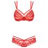 Set lencero en encaje rojo - Obsessive - L/XL