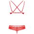 Set lencero en encaje rojo - Obsessive - L/XL