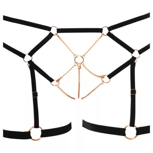 Cottelli - arnés corporal decorativo con cadenas - 2 piezas - negro
