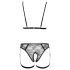 Cottelli - Arnes de cuerpo con cadena - 2 piezas (negro) - M