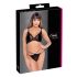 Cottelli - Conjunto de sujetador transparente y encaje (negro)