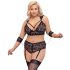 Cottelli Bondage Plus Size - conjunto de encaje negro - 3XL