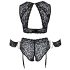 Cottelli Bondage Plus Size - conjunto de encaje negro - 3XL