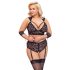 Cottelli Bondage Plus Size - conjunto de encaje negro - 4XL