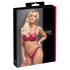 Cottelli Party - Conjunto de sujetador brillante (rojo)