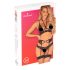 Obsessive Alessya - Conjunto de lencería de encaje (negro) - M/L