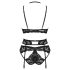 Obsessive Alessya - Conjunto de lencería de encaje (negro) - M/L