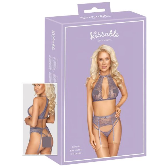 Beso - conjunto de lencería de encaje (lila)