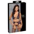 Cottelli Bondage - Set lencería y esposas (negro-morado) - XL