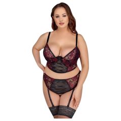 Cottelli Plus Size - conjunto de sujetador (rojo)
