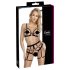 Cottelli - set de arnés de cuerpo de dos piezas (negro) - XL