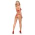 Conjunto de encaje rojo Obsessive 838-SET-3 - Sujetador con tiras