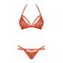 Conjunto de encaje rojo Obsessive 838-SET-3 - Sujetador con tiras