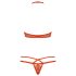 Conjunto de encaje rojo Obsessive 838-SET-3 - Sujetador con tiras
